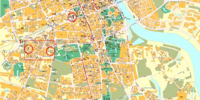 Mapa de calle de Varsovia, polonia