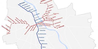 Mapa del Metro de Varsovia