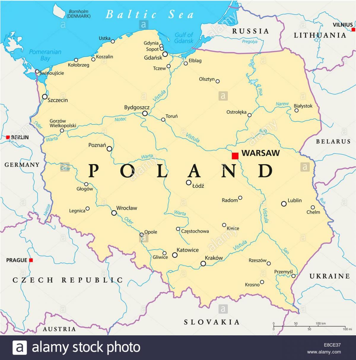 Varsovia, ubicación en el mapa del mundo
