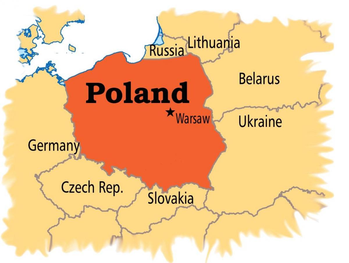 Mapa de Varsovia europa