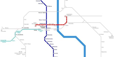 Mapa del metro de Varsovia